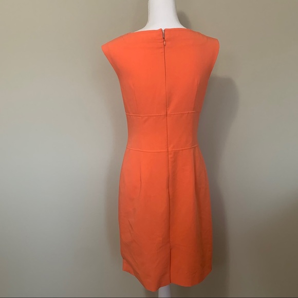ANTONIO MELANI Orange Sleeveless Dress Sz 4 - Picture 5 of 6